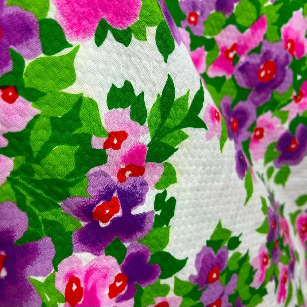 Malia Honolulu Vintage Maxi Dress Floral Vacation Tie Waist Zip Back - Picture 9 of 11